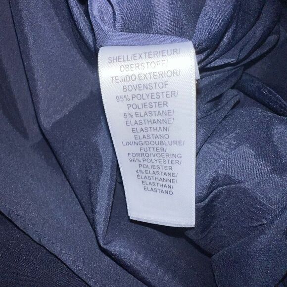 Aidan Mattox Navy Puff Sleeve Evening Dress - Sz 0 - Picture 16 of 16